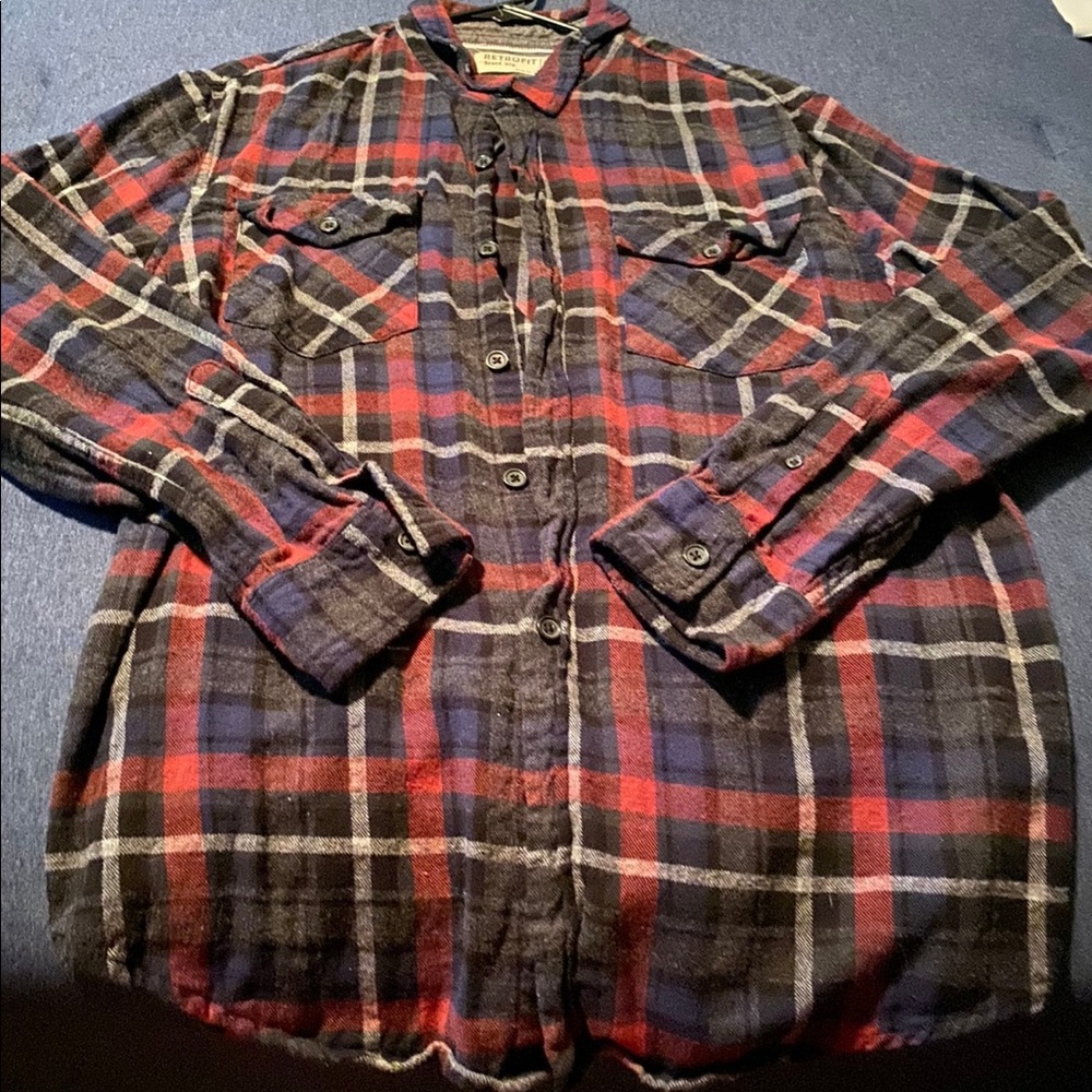 Retro fit men’s flannel